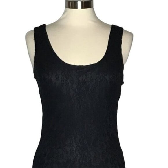 Sexy Black Lace Tank Style Lined Maxi Dress - NEW - Size S (2/4) - Picture 5 of 10